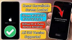 How To Fix Unavailable iPhone 4/5/6/7/8/X/11/12/13/14 Without Pc/Apple-iD/Restore Unavailable iPhone