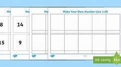 Make Your Own Number Line 1-20 Worksheet