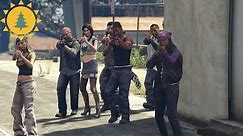 GTA 5 - Police vs Gang War | Massive NPC Battle & NPC Fight | Los Santos Gang Members vs Cops