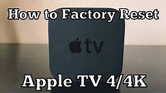 How to Factory Reset Apple TV 4/4K