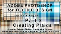 ADOBE PHOTOSHOP FOR TEXTILE DESIGN PART 5 CREATING PLAIDS