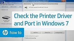 Installing an HP Printer with an Alternate Driver in Windows 7 for a USB Cable Connection