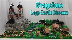 HUGE LEGO MEDIEVAL DIORAMA | "Graystone Castle" A 6ft by 3ft Layout with FULL INTERIORS! #lego #moc