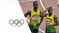 Men's 4x100m Round 1 Highlights -- Jamaica & USA Win -- London 2012 Olympics