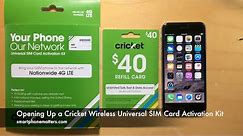 Opening Up a Cricket Wireless Universal SIM Card Activation Kit