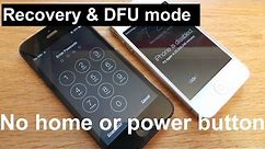 How to enter recovery/DFU mode without home/power button - iPhone 6 Plus/5S/5C/5/4S/4/3GS/iPad/iPod