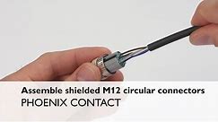 How to assemble a shielded M12 Push-in field-wired connector