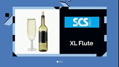 Extra Large Champagne Flute - 25 Oz per XL Glass - Each Holds a Full Bottle of Champagne or Wine - Fun Oversized Glassware for Celebrations, Birthdays & College - Jumbo Glasses for Cocktail Parties