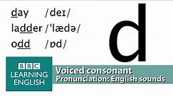 English Pronunciation 👄 Voiced Consonant - /d/ - 'odd’, 'did' and 'ladder'