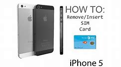 iPhone 5/5S How To: Insert/Remove a SIM Card