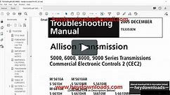Allison Transmission CEC2 Electronic Controls Troubleshooting Manual .mp4