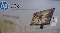 HP 25x 144Hz Full HD Gaming Monitor 1920 x 1080 Monitor - Unboxing and Review