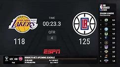 Lakers @ Clippers |NBA on ESPN Live Scoreboard