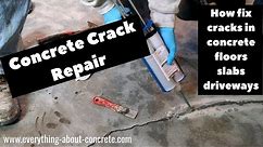 Concrete Crack Repair - How to fix cracks in concrete DIY