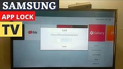 How To lock And Unlock Apps On Your SAMSUNG TV | Apps Secret Setting Samsung TV