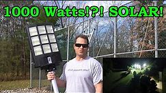 ✅ WHAT? 1000W Solar LED Street Light? Let's Test This Out - Compare To Hardwired 150W LED