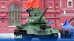 Single tank at Victory Parade as Russia faces 'difficult period'