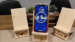 Pallet wood Phone Holder//Scrap wood Project with OPTIONAL laser engraving
