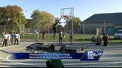 Bucks refurbish Sherman Park basketball courts