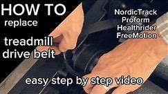 How to replace treadmill drive belt - for NordicTrack Proform Healthrider and FreeMotion