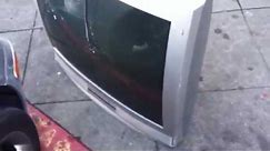 2002 Magnavox MS3652 5327 CRT Television Set on the Street