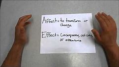 Affect VS. Effect-English Grammar Lesson