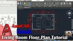 Living Room Floor Plan Tutorial With Autocad