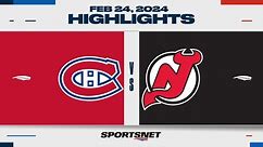 NHL Highlights | Canadiens vs. Devils - February 24, 2024