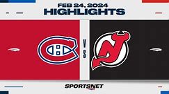 NHL Highlights | Canadiens vs. Devils - February 24, 2024