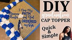 DIY Custom Graduation Cap Topper- Heat Pressed CRICUT TUTORIAL✂️