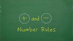 Positive and Negative Number RULES – The EASY WAY!