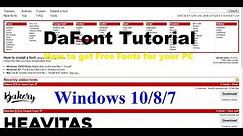 DaFont Tutorial | Windows 10/8/7 | How to get Free Fonts for your PC!!!