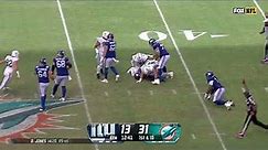 Daniel Jones got injured from this hit vs Dolphins