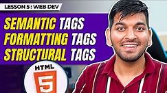 Mastering HTML Tags for Web Development || Episode - 5