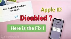 Apple ID Disabled? Here is the Fix