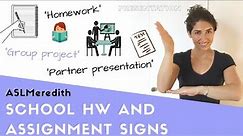 Learn ASL: School Assignment Signs for Beginners