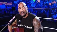 WWE Raw The Rock Concert VS John Cena Rap 3/12/12 HD