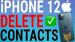 How To Delete Contacts On iPhone 12 /12 Pro