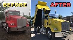 Kenworth converted into a dump truck | CAT C-13 twin turbo dump truck