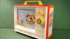 Fisher Price Toys Classic Two Tune Television Wind Up Giant Screen TV
