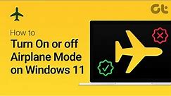 How To Turn On or Turn Off Airplane Mode in Windows 11!