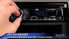 JVC KD-R840BT Car Stereo w/ Bluetooth & Dual USB Connections