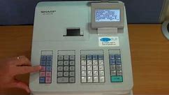 Sharp XE-A207 Cash Register 1st Use - Out The Box Set Up