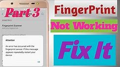 Fingerprint Lock Not Working J5 J7 Prime || Fix It // Part 3