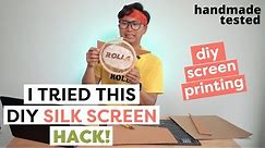 I Tried Screen Printing At Home | Handmade Tested