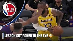 LeBron James got poked in the eye in Lakers vs. Suns 😳 | NBA on ESPN