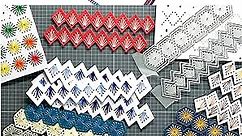 Alinacutle 2pc Card Borders Stitch Die Cut Sewing Metal Cutting Die for Handmade Card Making Scrapbooking Album Paper Craft Template