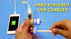 How to make a Hand Powered USB Charger at home