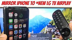 Connect iPhone to *New LG Smart TV Airplay - WebOS 6