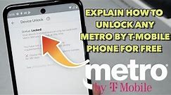 explain how to unlock any metro by t-mobile phone for free as (2023)